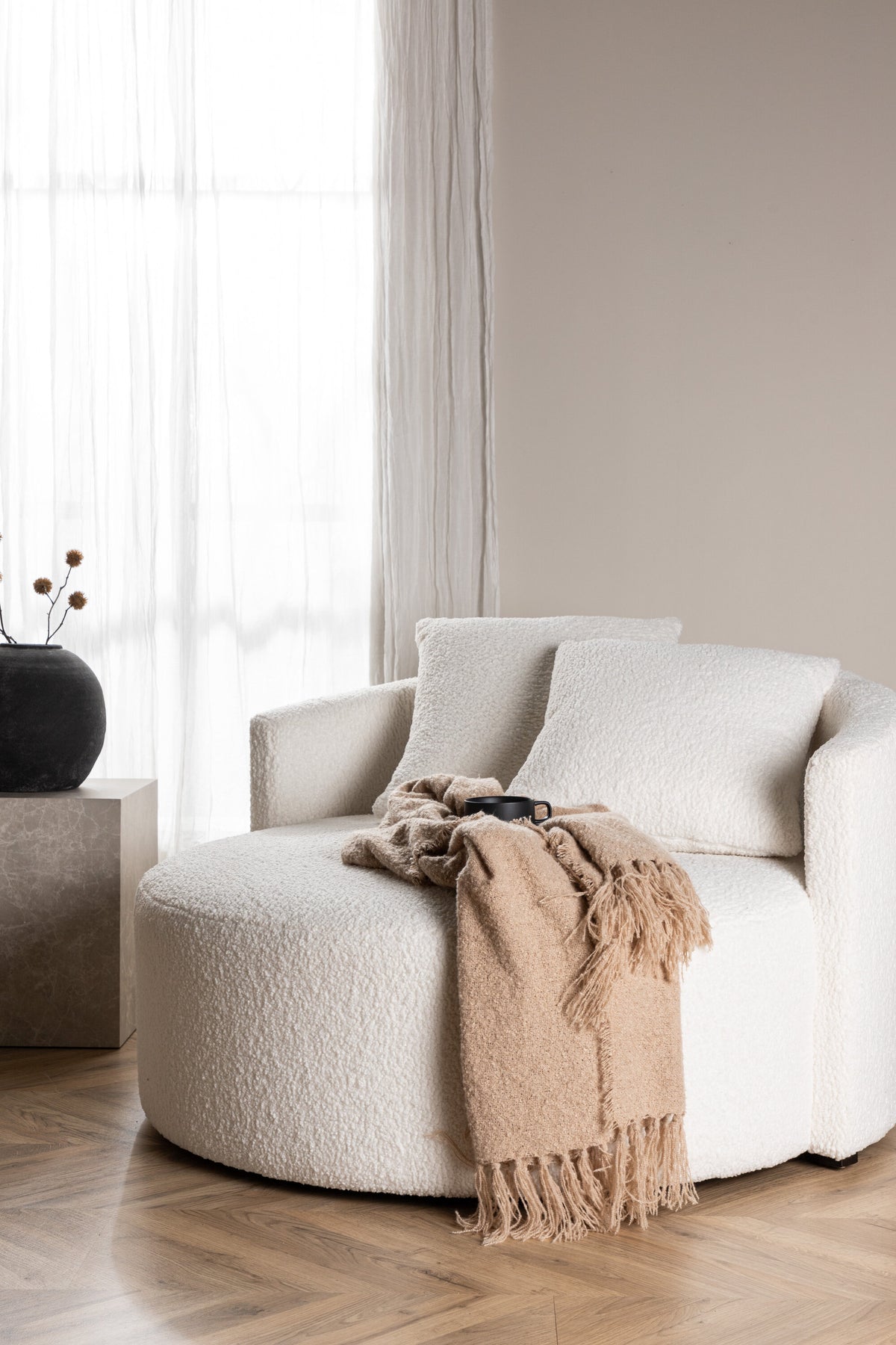 Kelso 2-personers sofa - sort, hvid - billede 18