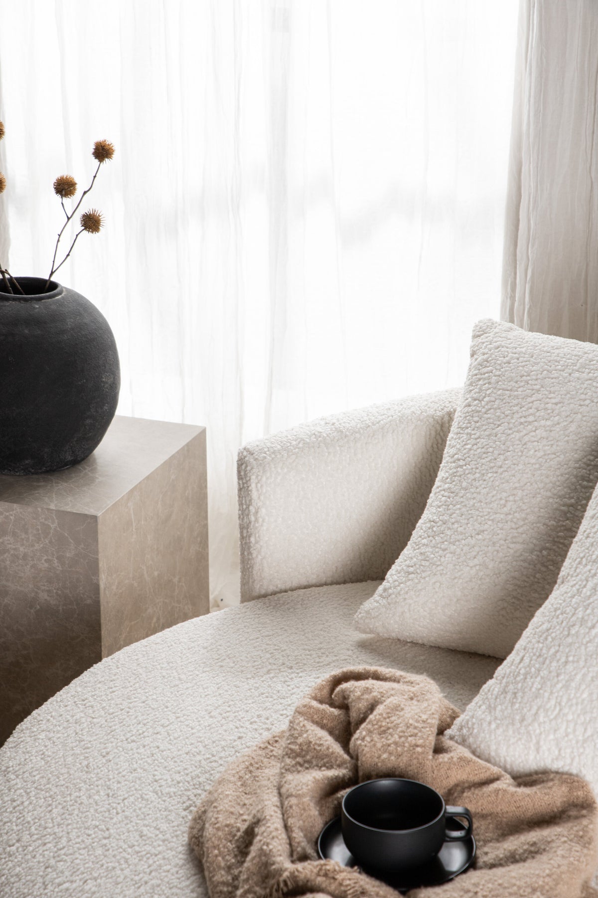 Kelso 2-personers sofa - sort, hvid - billede 21