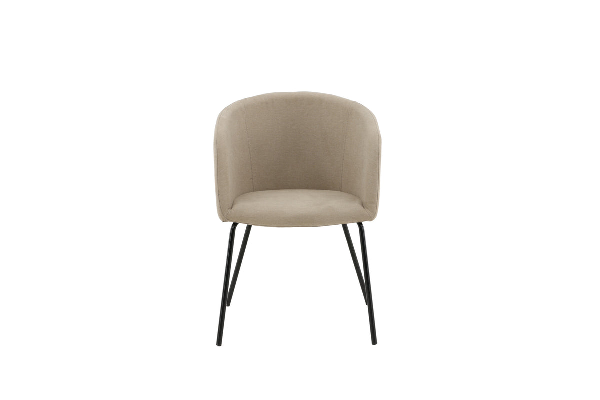 Berit spisebordsstol - beige, sort - billede 1