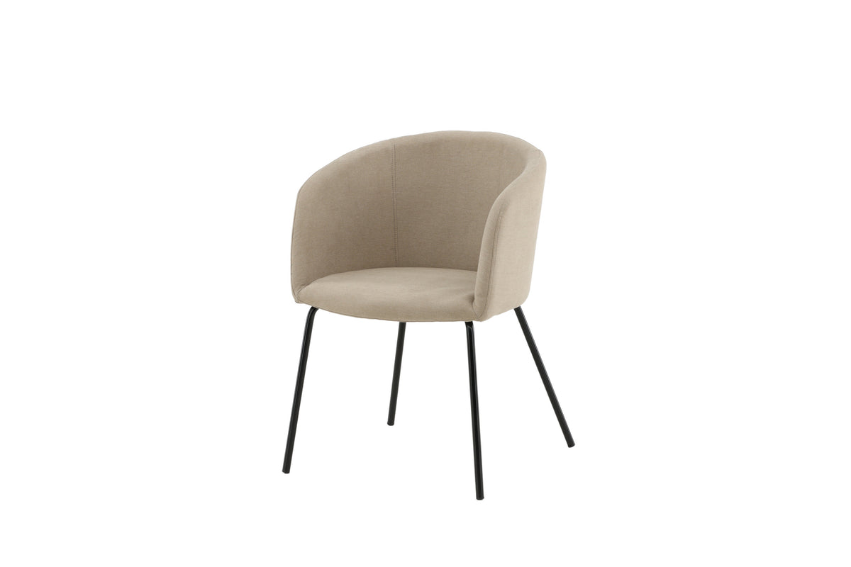 Berit spisebordsstol - beige, sort - billede 2