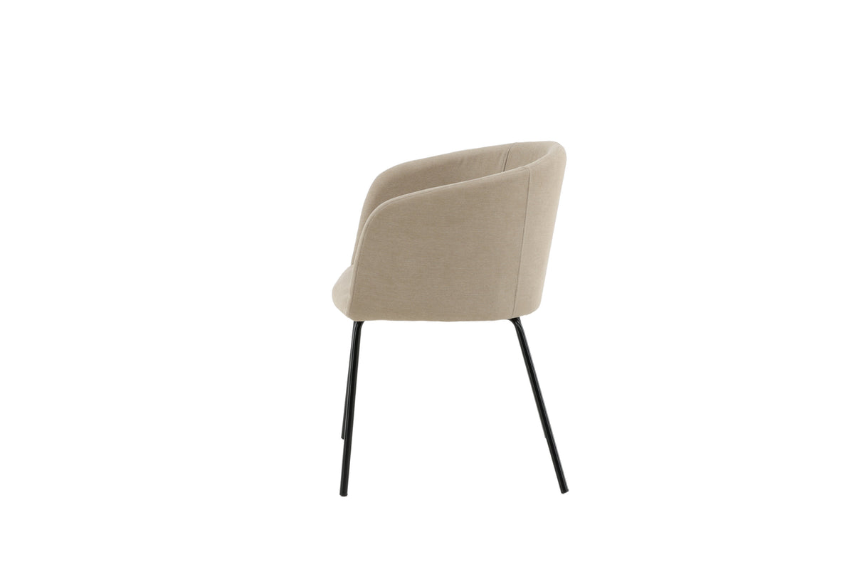 Berit spisebordsstol - beige, sort - billede 4