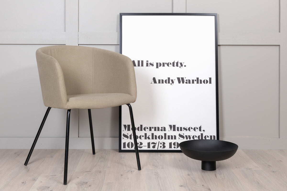 Berit spisebordsstol - beige, sort - billede 13