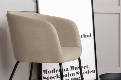 Berit spisebordsstol - beige, sort - billede 14