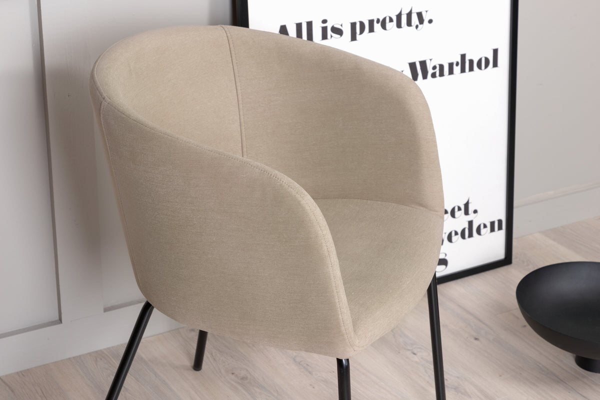 Berit spisebordsstol - beige, sort - billede 15