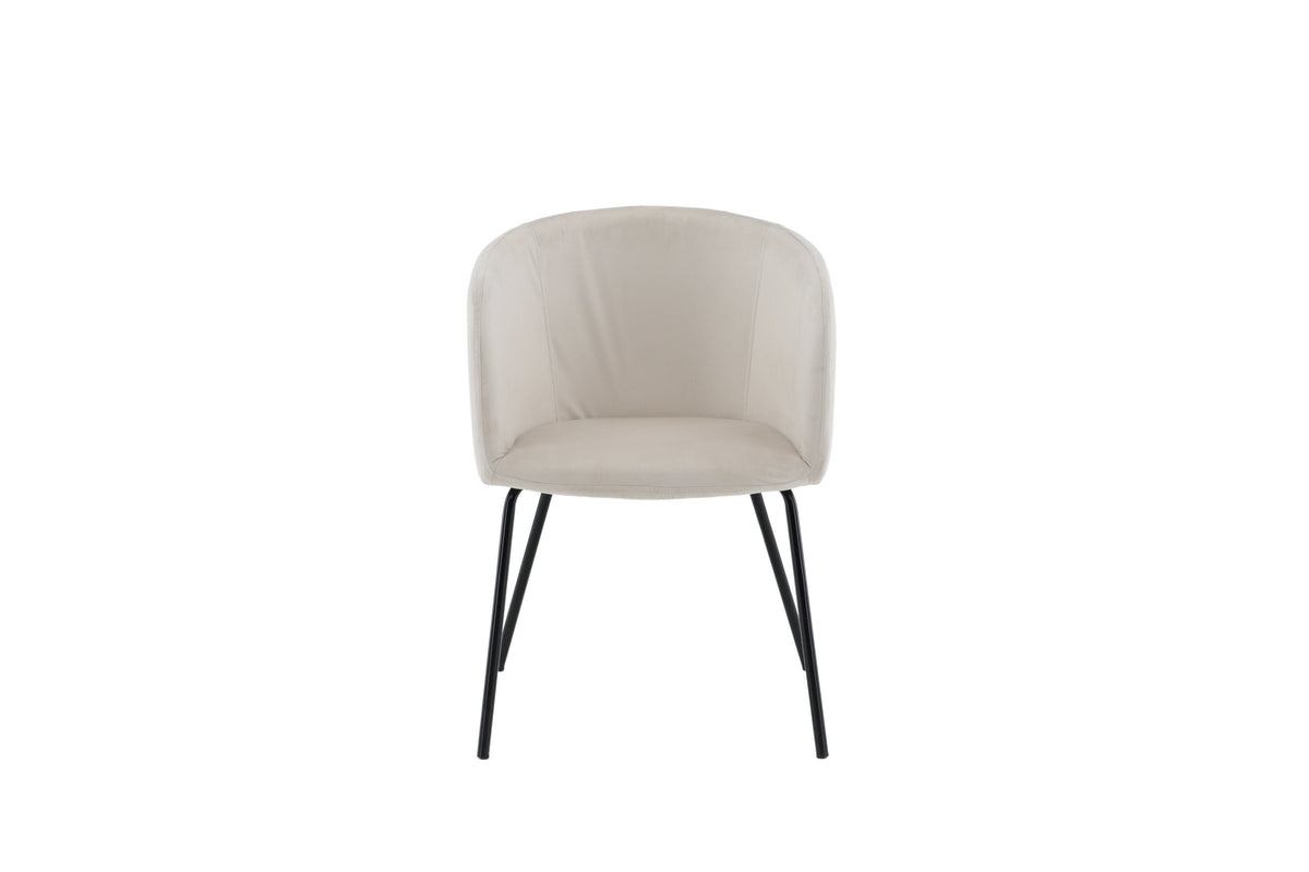 Berit spisebordsstol - beige, sort - billede 1