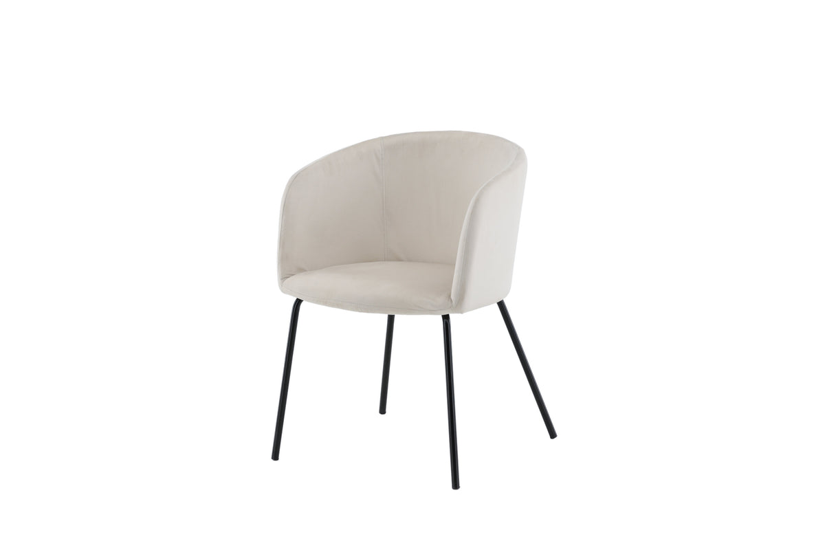 Berit spisebordsstol - beige, sort - billede 2