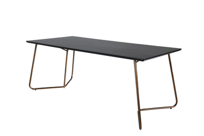 Petra spisebord - 190 × 90 cm - sort, kobber - billede 2