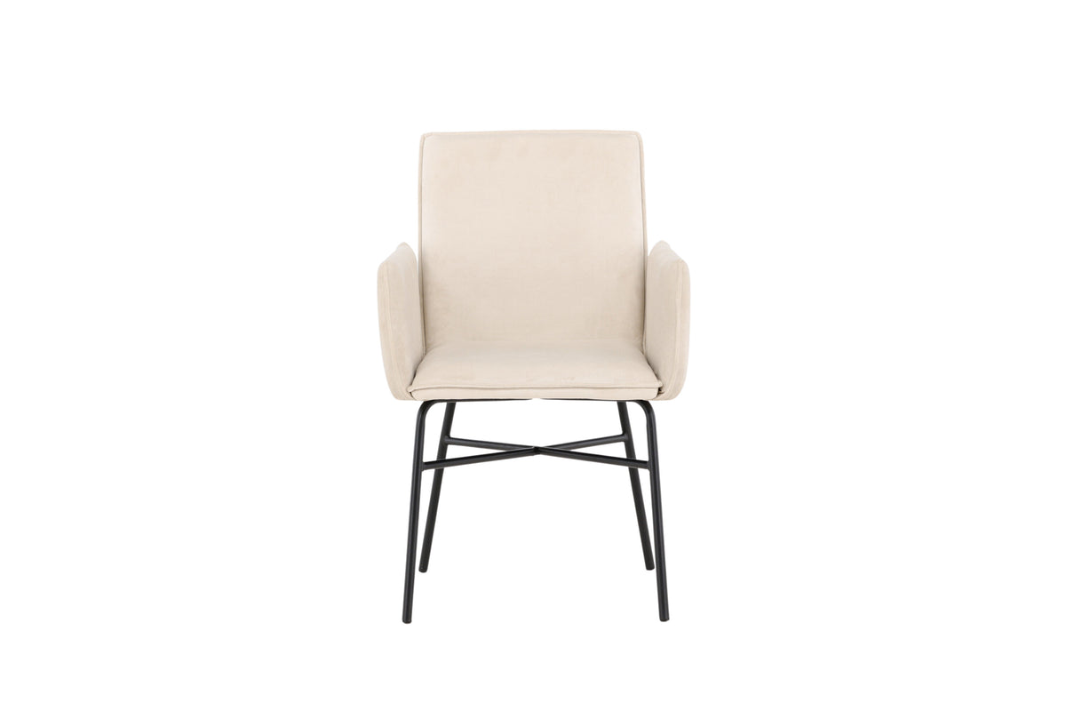 Petra spisebordsstol - beige, sort - billede 1