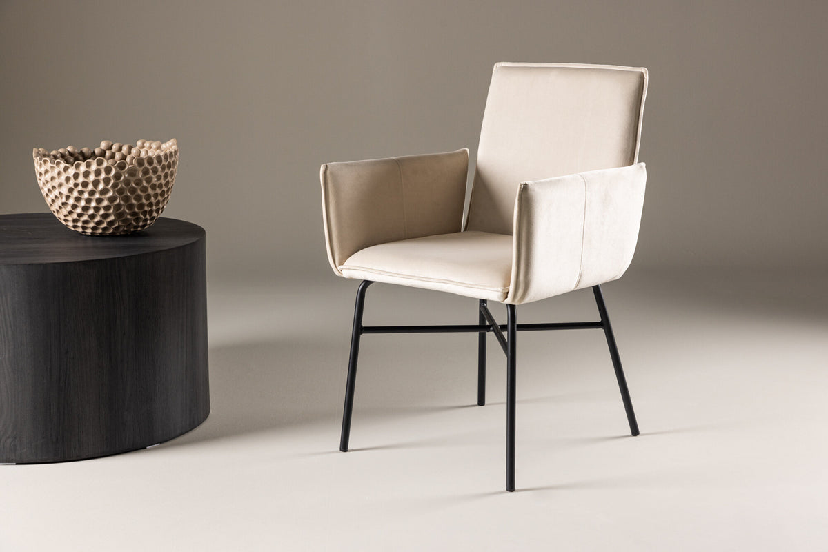 Petra spisebordsstol - beige, sort - billede 13