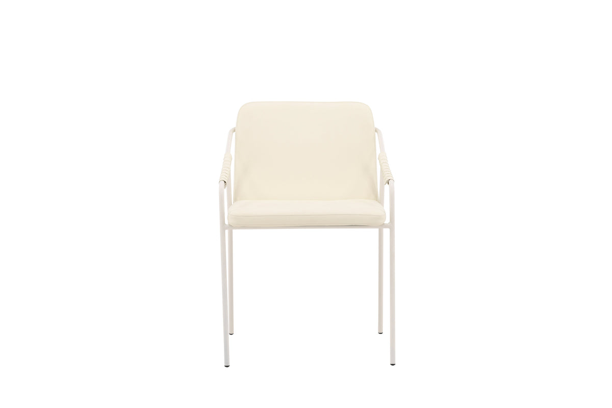 Tvist spisebordsstole - beige - 2 stk. - billede 2