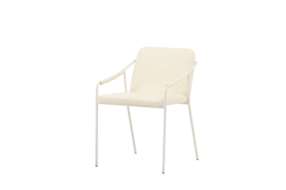 Tvist spisebordsstole - beige - 2 stk. - billede 3