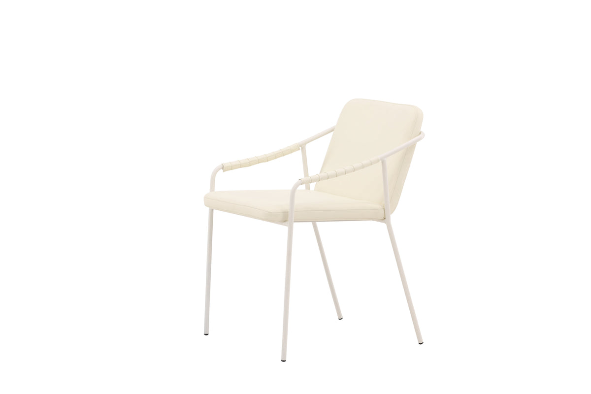 Tvist spisebordsstole - beige - 2 stk. - billede 4