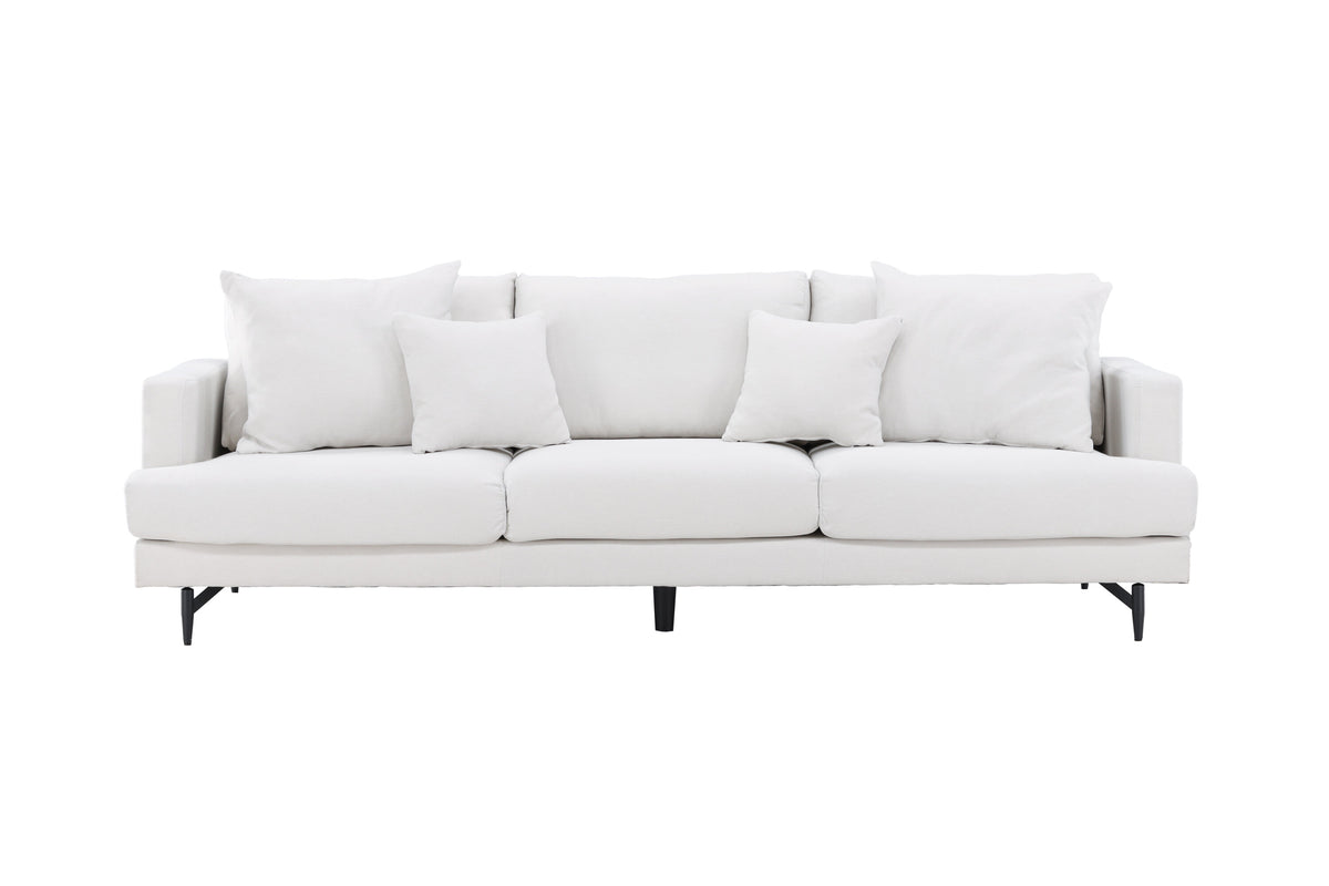 Sofia 3-personers sofa - beige, sort - billede 1