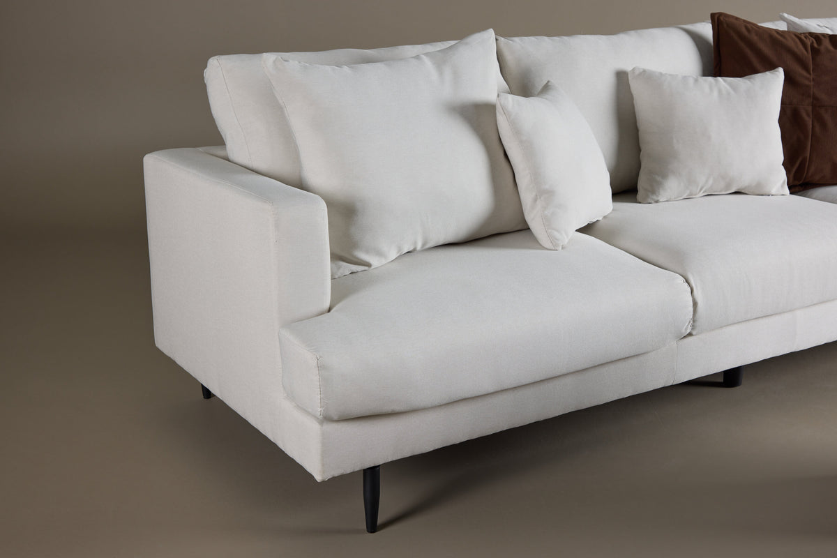 Sofia 3-personers sofa - beige, sort - billede 14