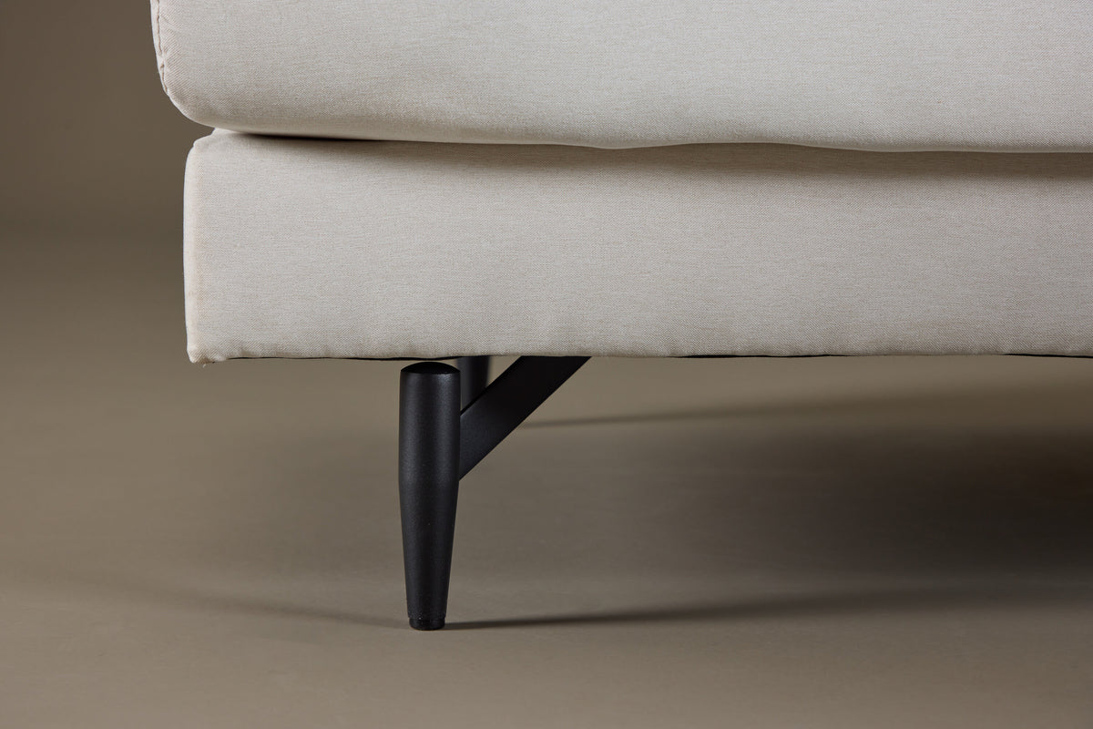 Sofia 3-personers sofa - beige, sort - billede 15