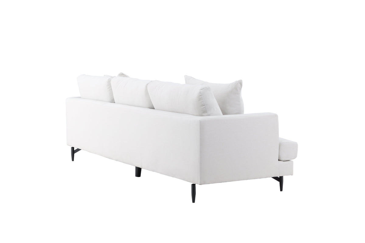 Sofia 3-personers sofa - beige, sort - billede 9