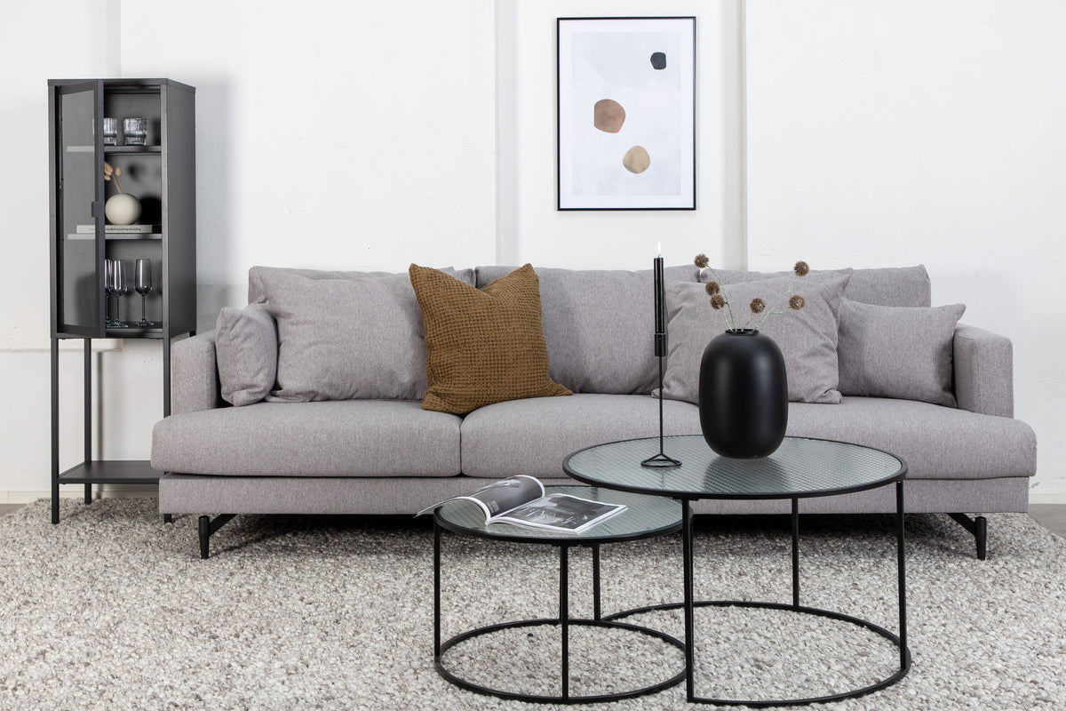 Sofia 3-personers sofa - sort, grå - billede 10