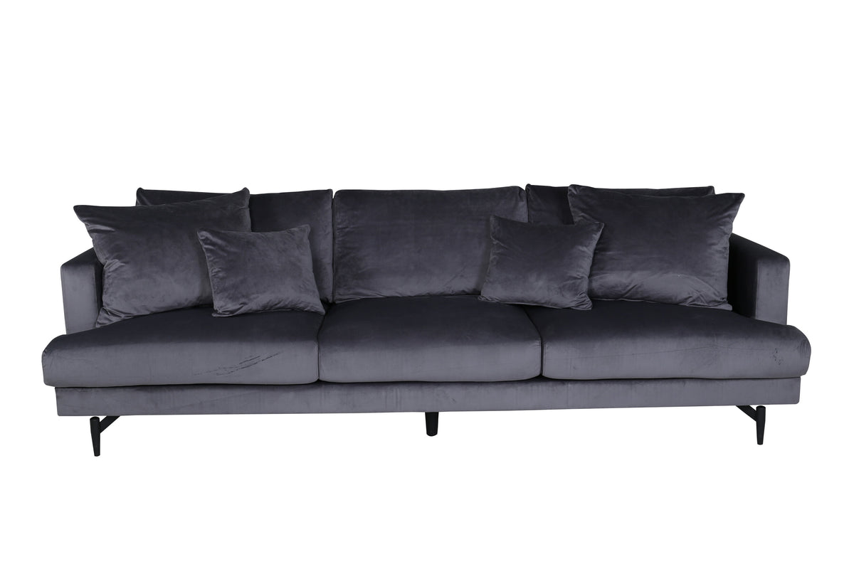 Sofia 3-personers sofa - sort, mørkegrå - billede 1