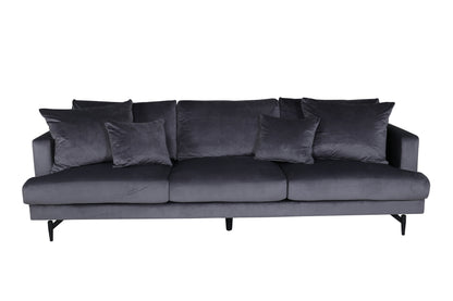 Sofia 3-personers sofa - sort, mørkegrå - billede 1