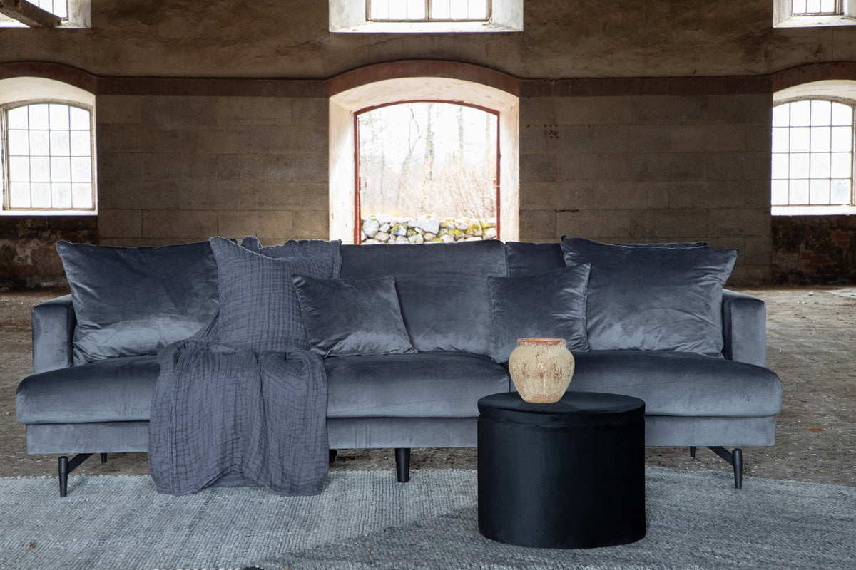 Sofia 3-personers sofa - sort, mørkegrå - billede 9
