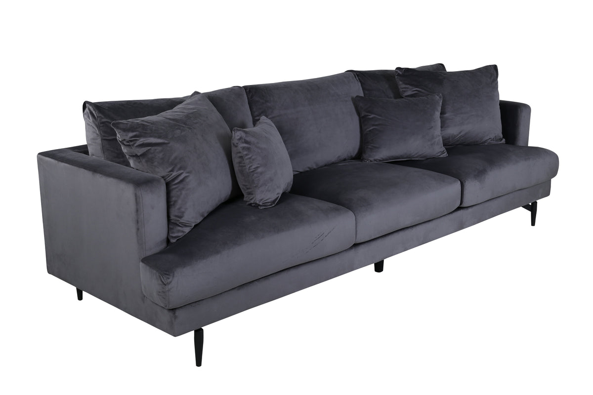Sofia 3-personers sofa - sort, mørkegrå - billede 2