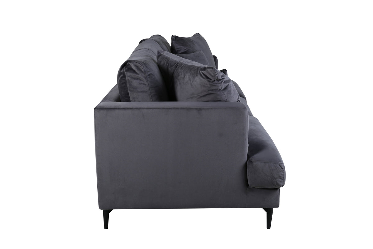 Sofia 3-personers sofa - sort, mørkegrå - billede 3