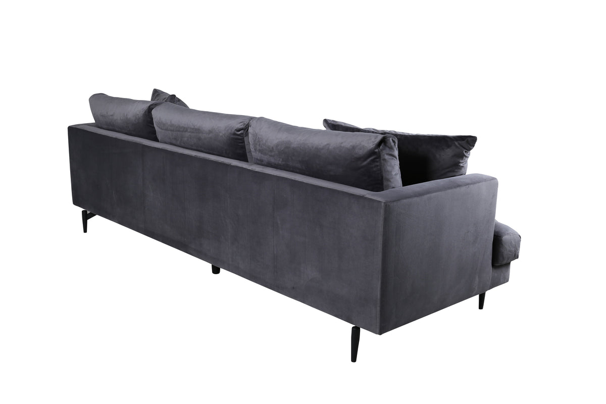 Sofia 3-personers sofa - sort, mørkegrå - billede 4