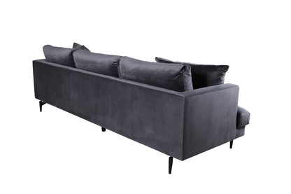 Sofia 3-personers sofa - sort, mørkegrå - billede 4