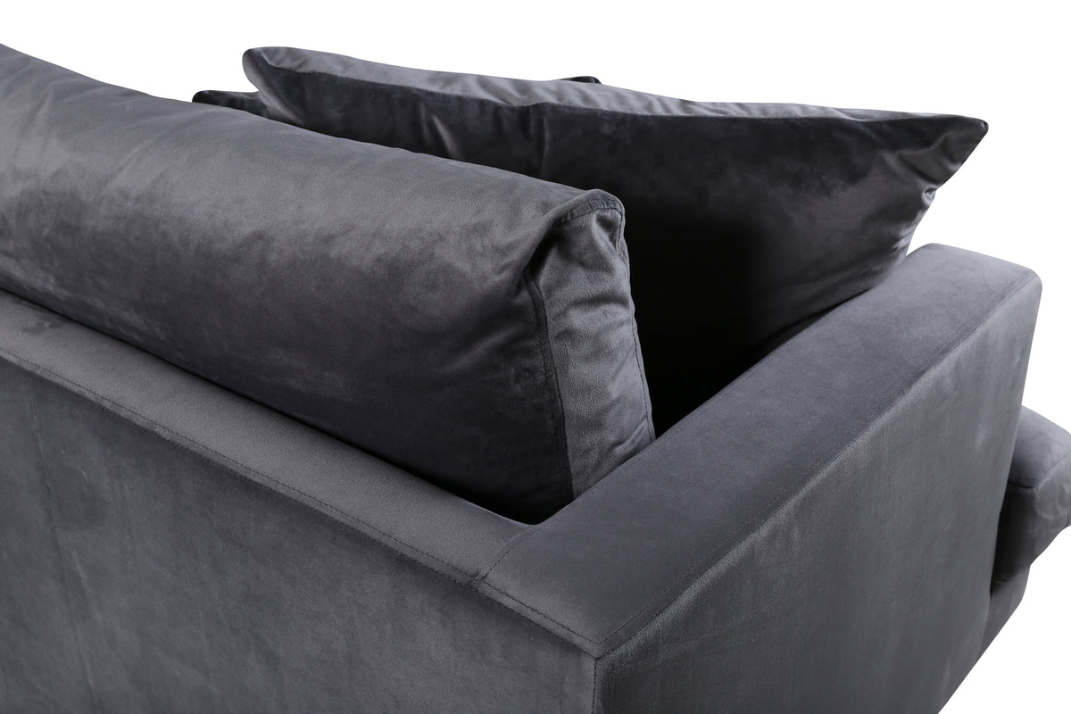 Sofia 3-personers sofa - sort, mørkegrå - billede 5