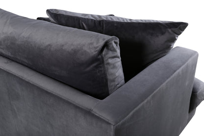 Sofia 3-personers sofa - sort, mørkegrå - billede 5