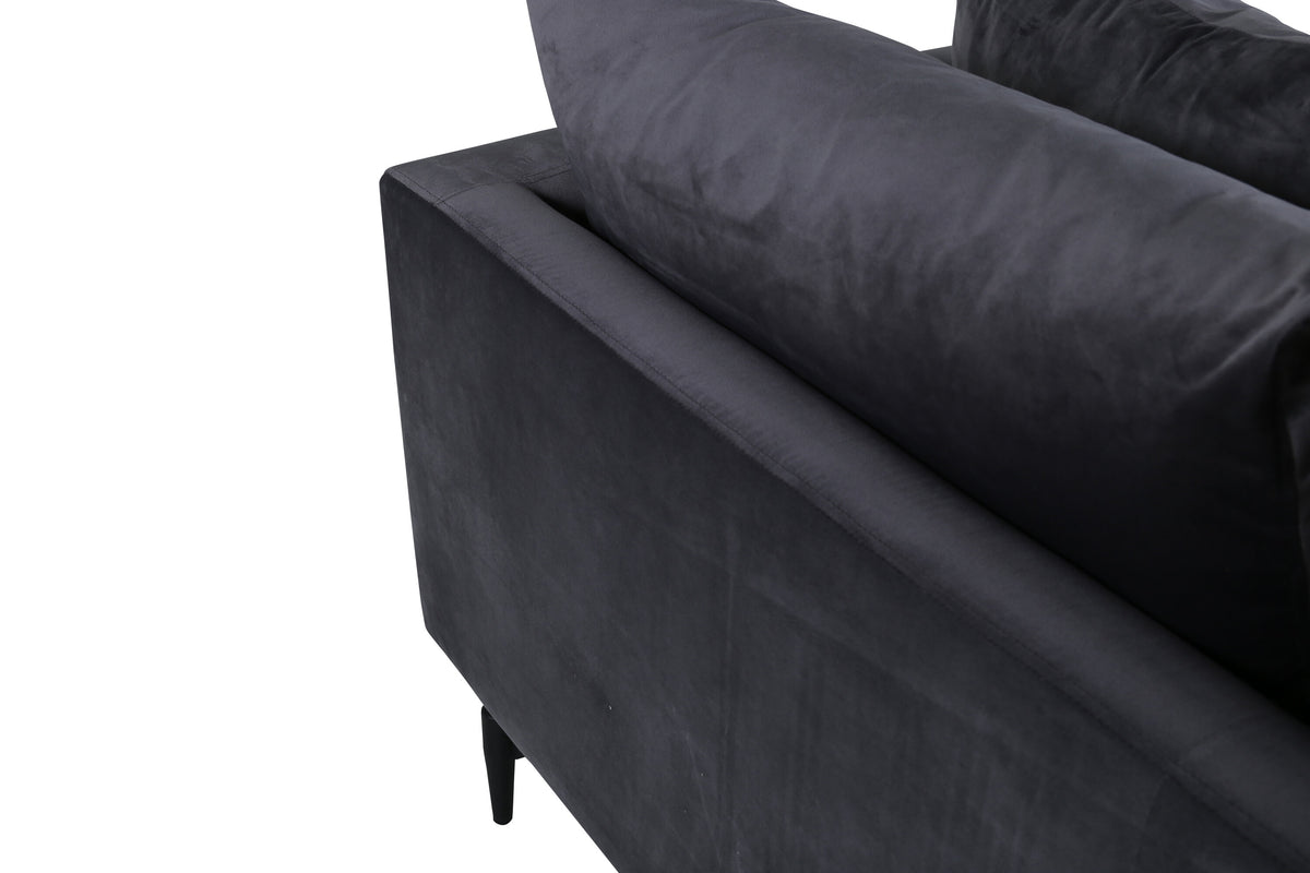 Sofia 3-personers sofa - sort, mørkegrå - billede 6