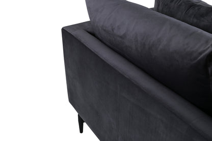 Sofia 3-personers sofa - sort, mørkegrå - billede 6