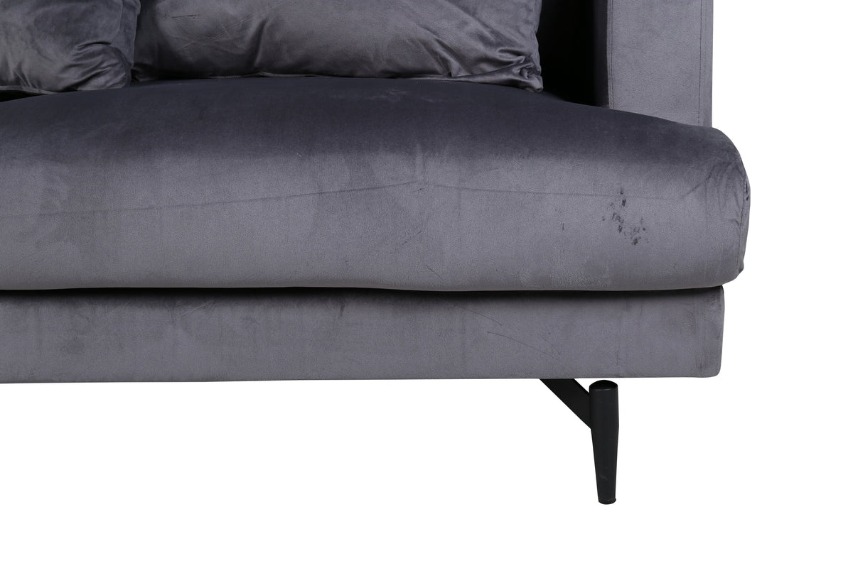 Sofia 3-personers sofa - sort, mørkegrå - billede 7