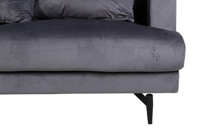 Sofia 3-personers sofa - sort, mørkegrå - billede 7