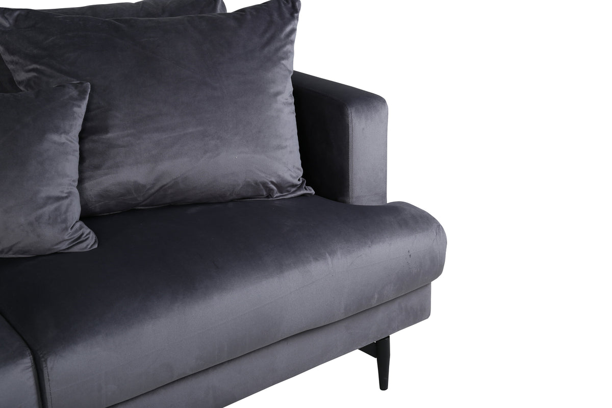 Sofia 3-personers sofa - sort, mørkegrå - billede 8