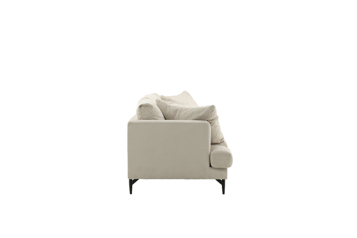 Sofia 3-personers sofa - beige, sort - billede 10