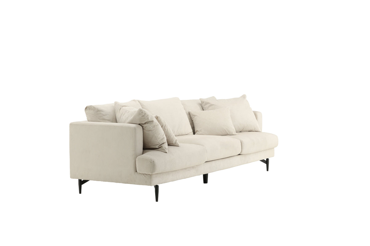 Sofia 3-personers sofa - beige, sort - billede 11