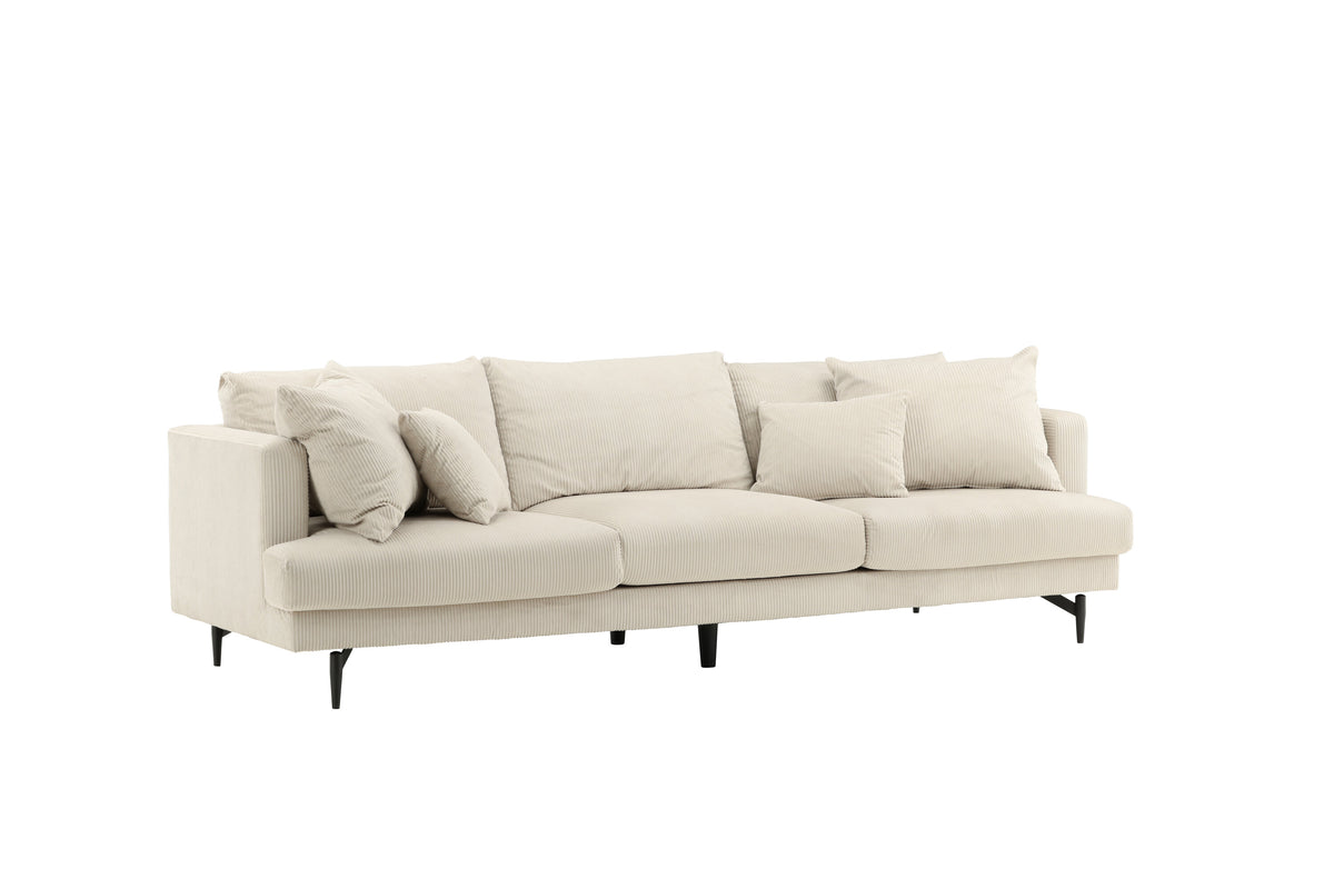 Sofia 3-personers sofa - beige, sort - billede 12