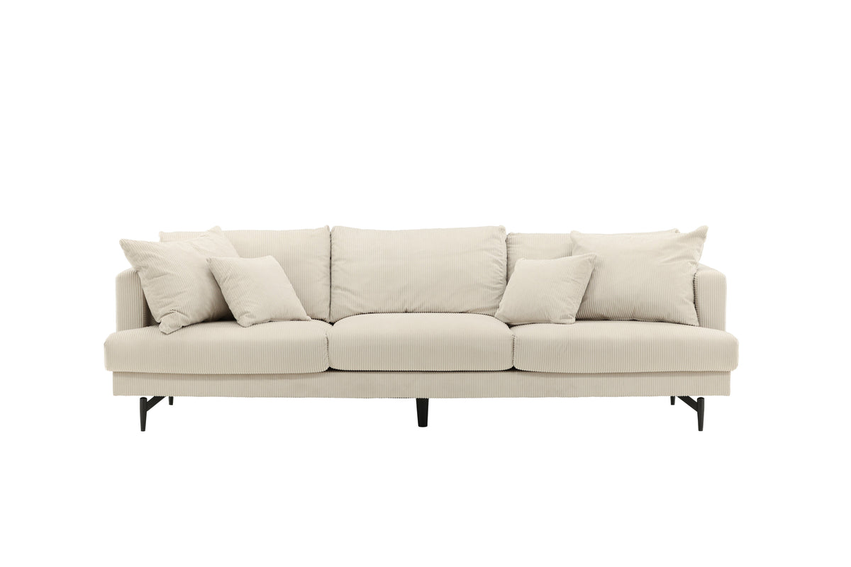 Sofia 3-personers sofa - beige, sort - billede 1