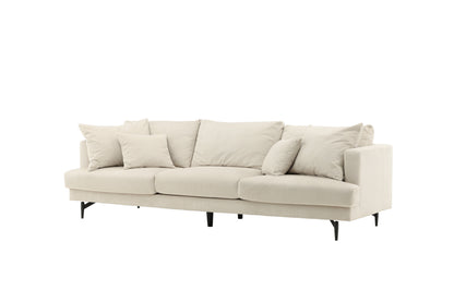 Sofia 3-personers sofa - beige, sort - billede 2