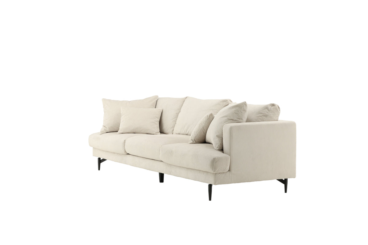 Sofia 3-personers sofa - beige, sort - billede 3