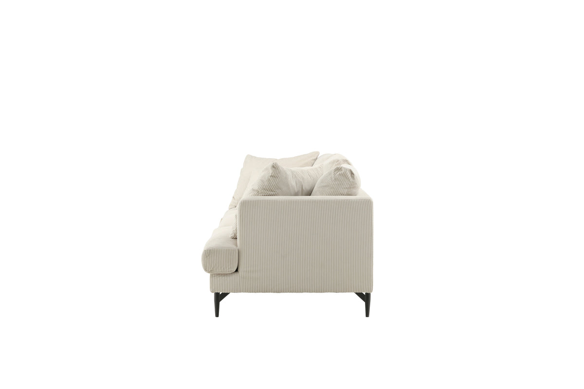 Sofia 3-personers sofa - beige, sort - billede 4