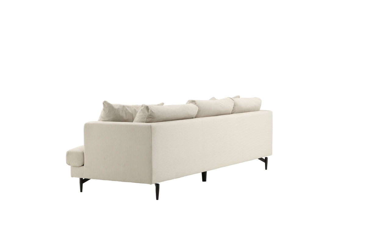 Sofia 3-personers sofa - beige, sort - billede 5