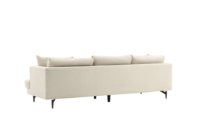 Sofia 3-personers sofa - beige, sort - billede 6