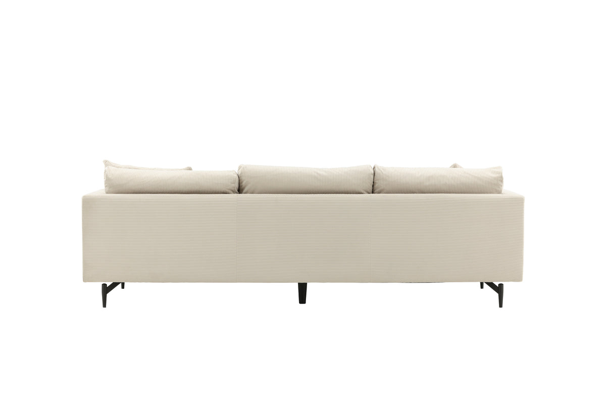 Sofia 3-personers sofa - beige, sort - billede 7