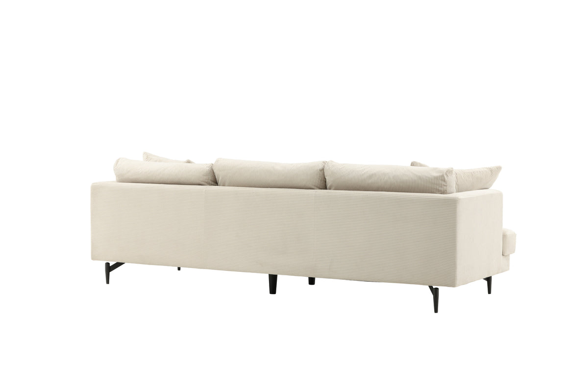 Sofia 3-personers sofa - beige, sort - billede 8