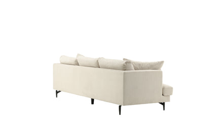Sofia 3-personers sofa - beige, sort - billede 9