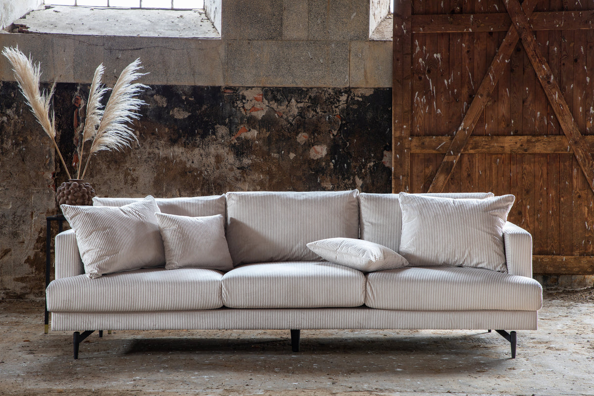 Sofia 3-personers sofa - beige, sort - billede 14