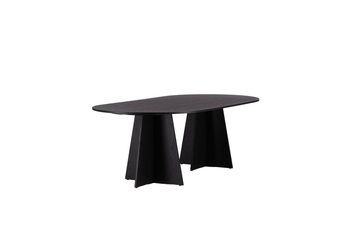 Bootcut ovalt spisebord - 230 × 115 cm - sort - billede 18