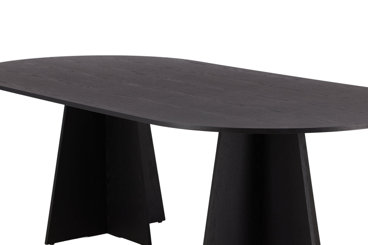 Bootcut ovalt spisebord - 230 × 115 cm - sort - billede 20